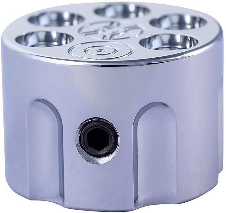 guyker 3Pcs Guitar Potentiometer Control Knobs for 6mm(0.24”) Dia. Shaft Pots - Knurled Volume and Audio Switch Knob Replacement for Electric Guitar or Precision Bass - Brass, CNC Machined (Chrome) - Image 3